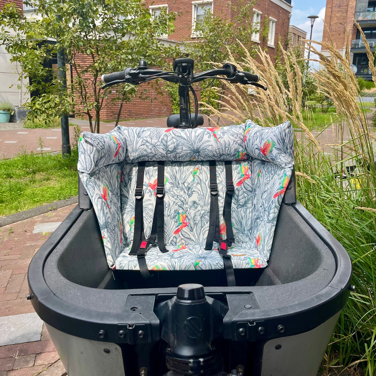 Bakfiets kussen Carqon - Parrot