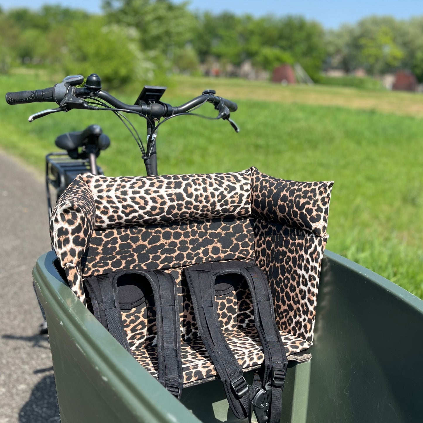 Cargo bike cushion Dolly - leopard