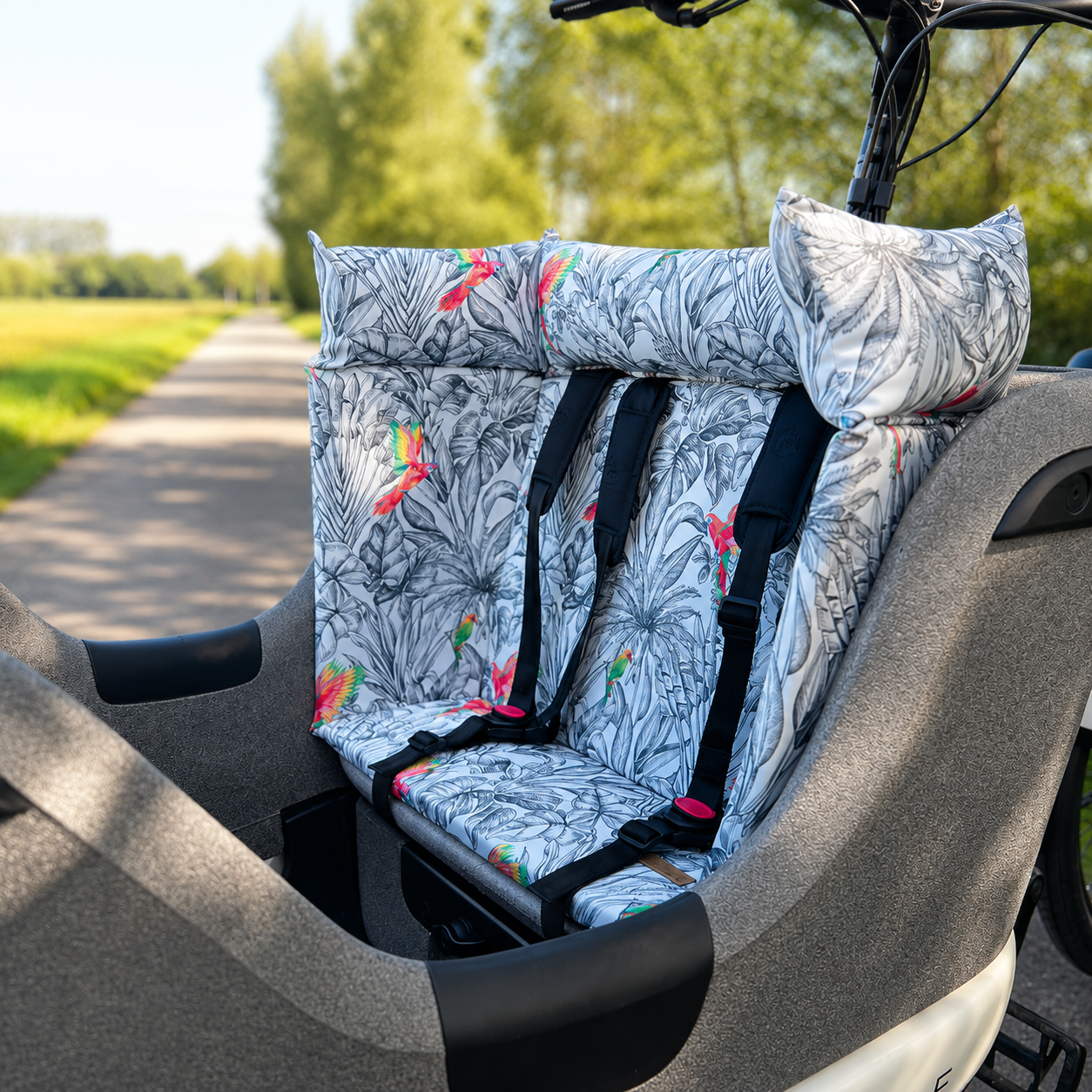 Bakfiets kussen Gazelle Makki - Parrot