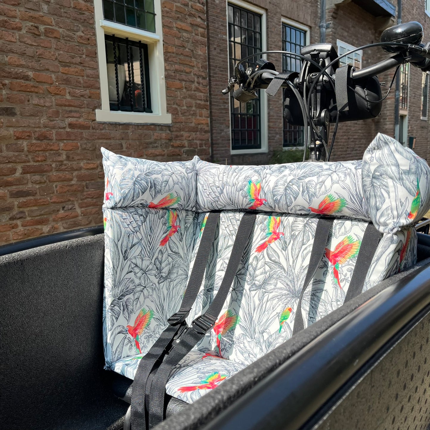 Cargo bike pillow - Parrot