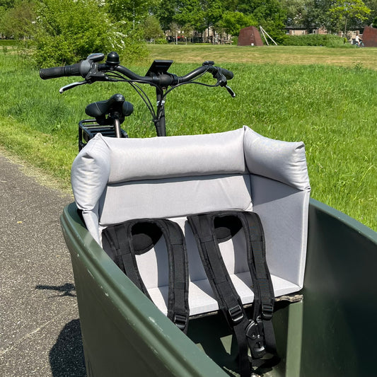 Cargo bike cushion Dolly - grey