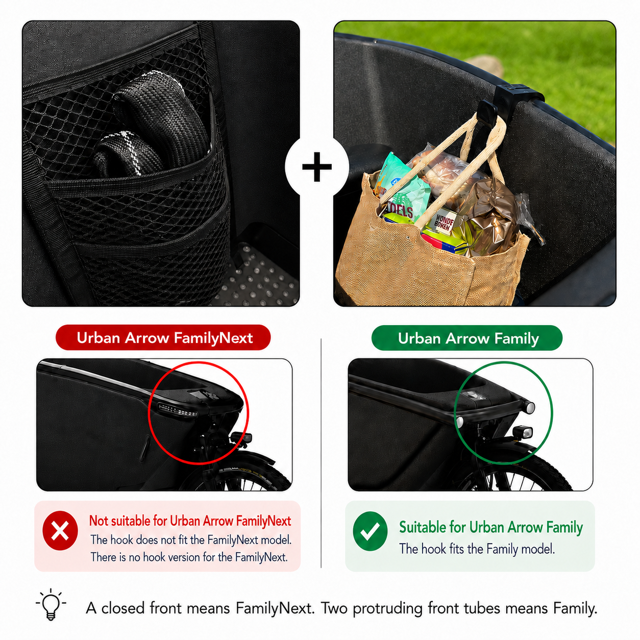 Cargo bike pillow Urban Arrow - Mint green