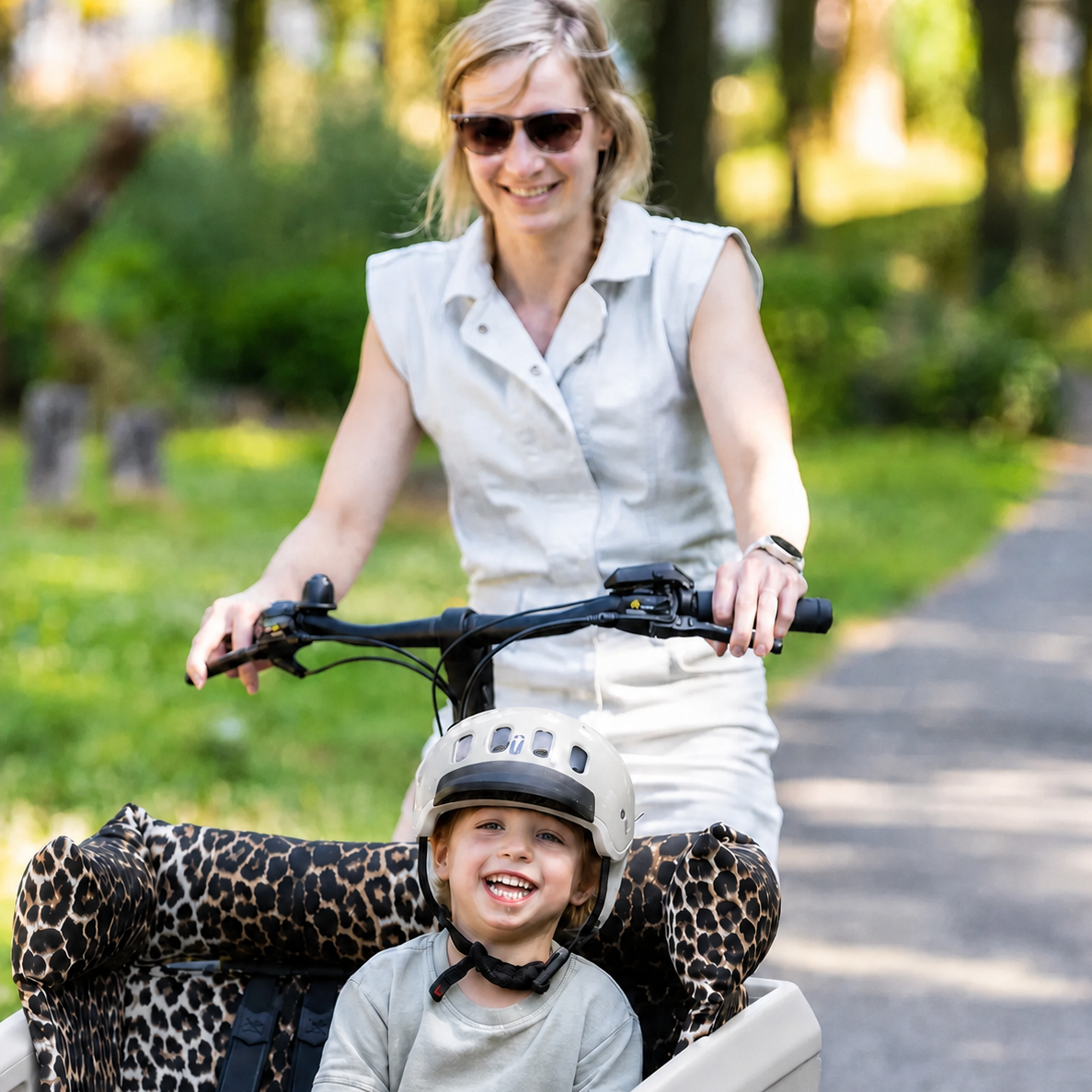 Cargo bike cushion Dolly Joy - leopard