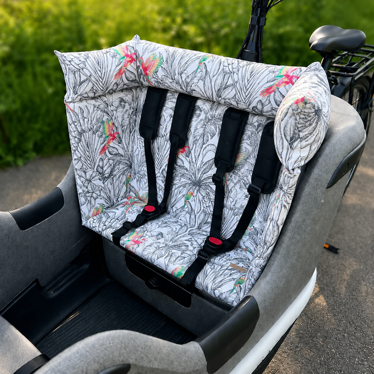 Bakfiets kussen Gazelle Makki - Parrot