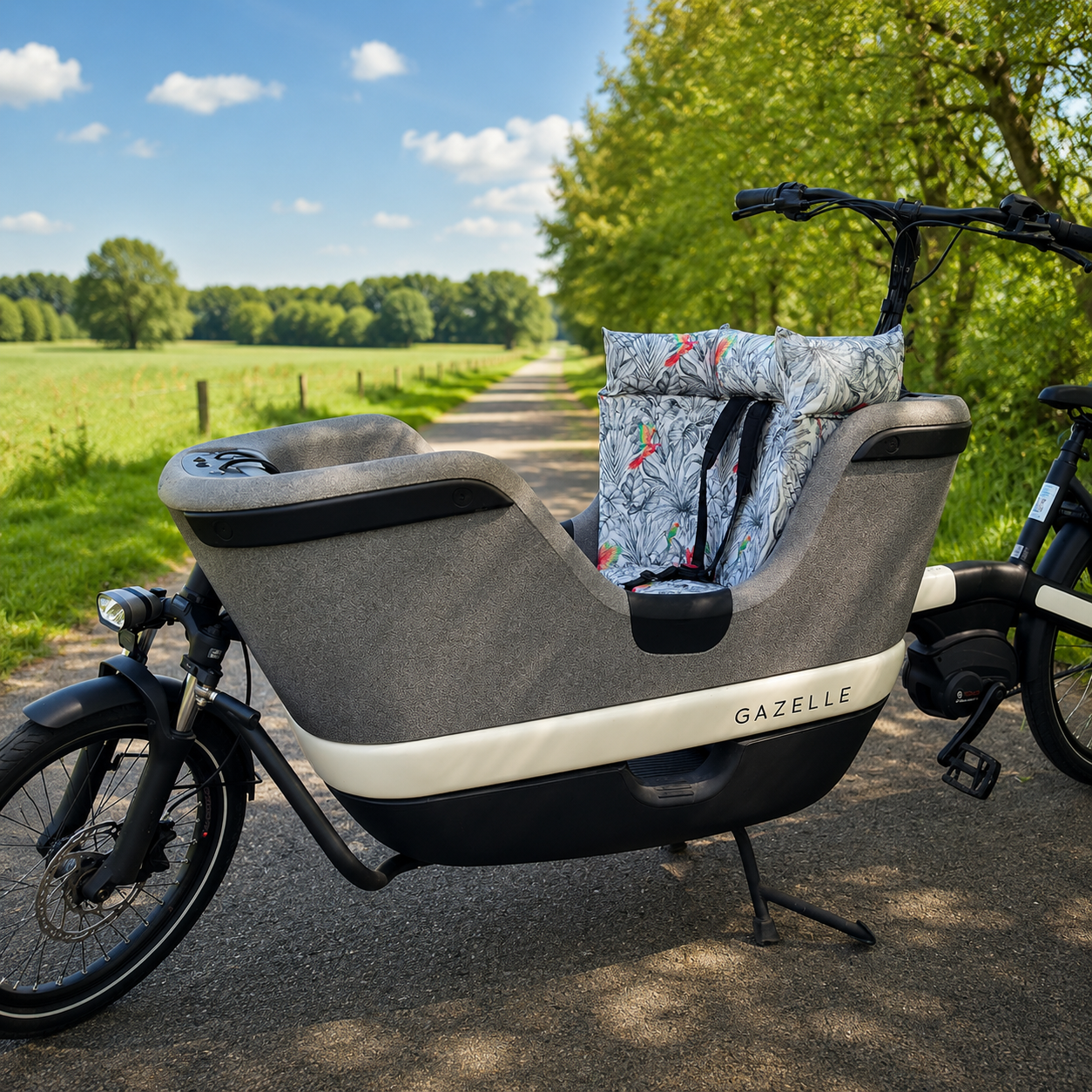 Bakfiets kussen Gazelle Makki - Parrot