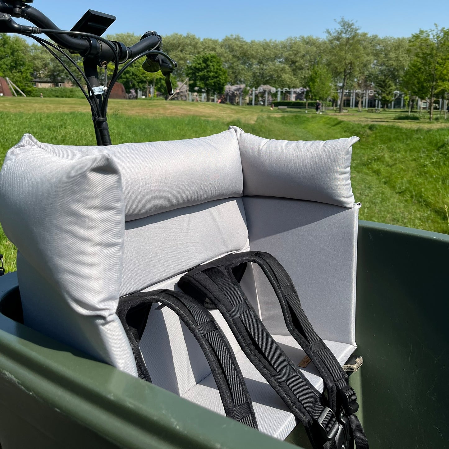 Cargo bike cushion Dolly - grey