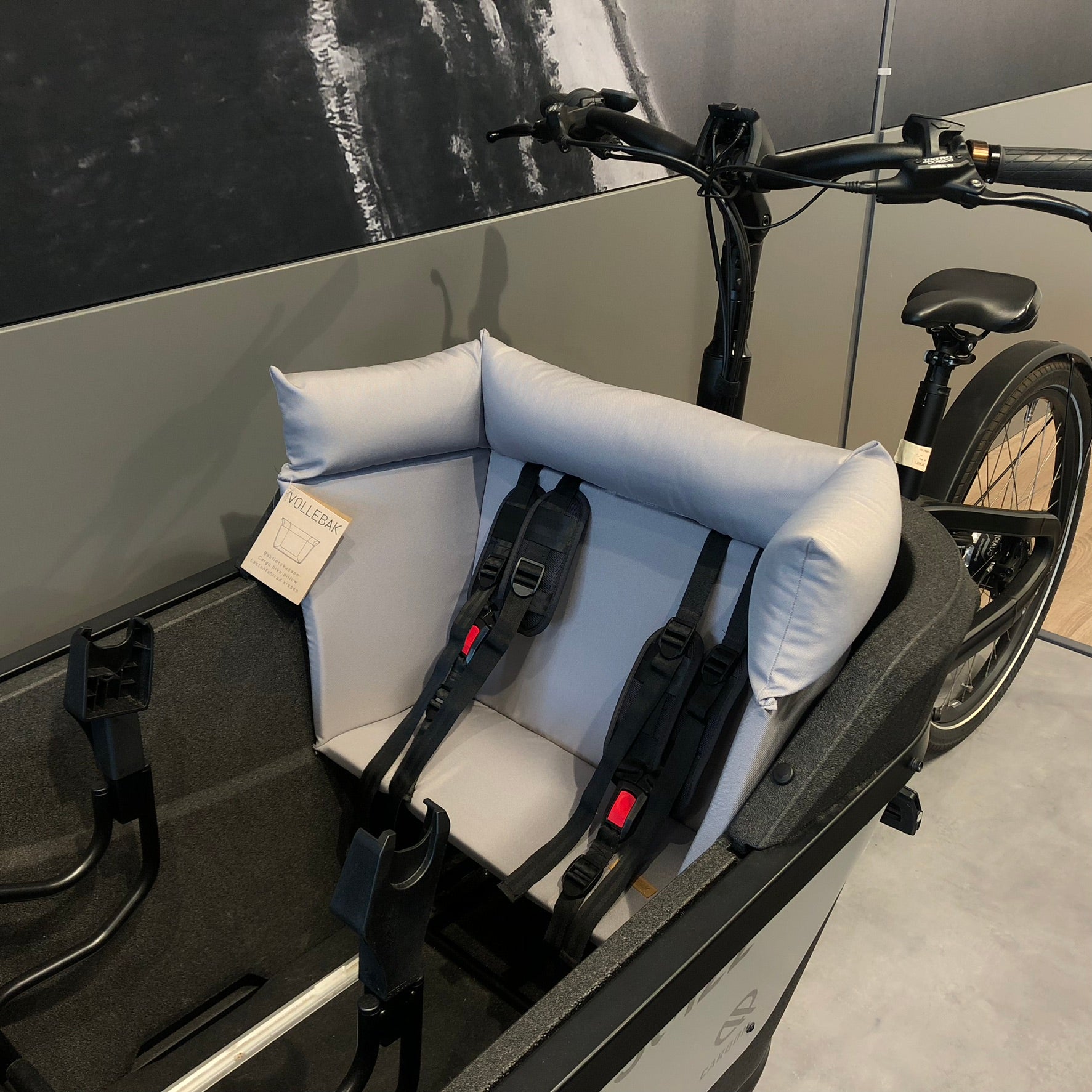 Cargo bike cushion Carqon Grey Studio Vollebak